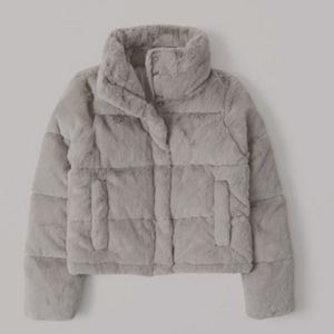 Abercrombie and Fitch Faux Fur Mini Puffer